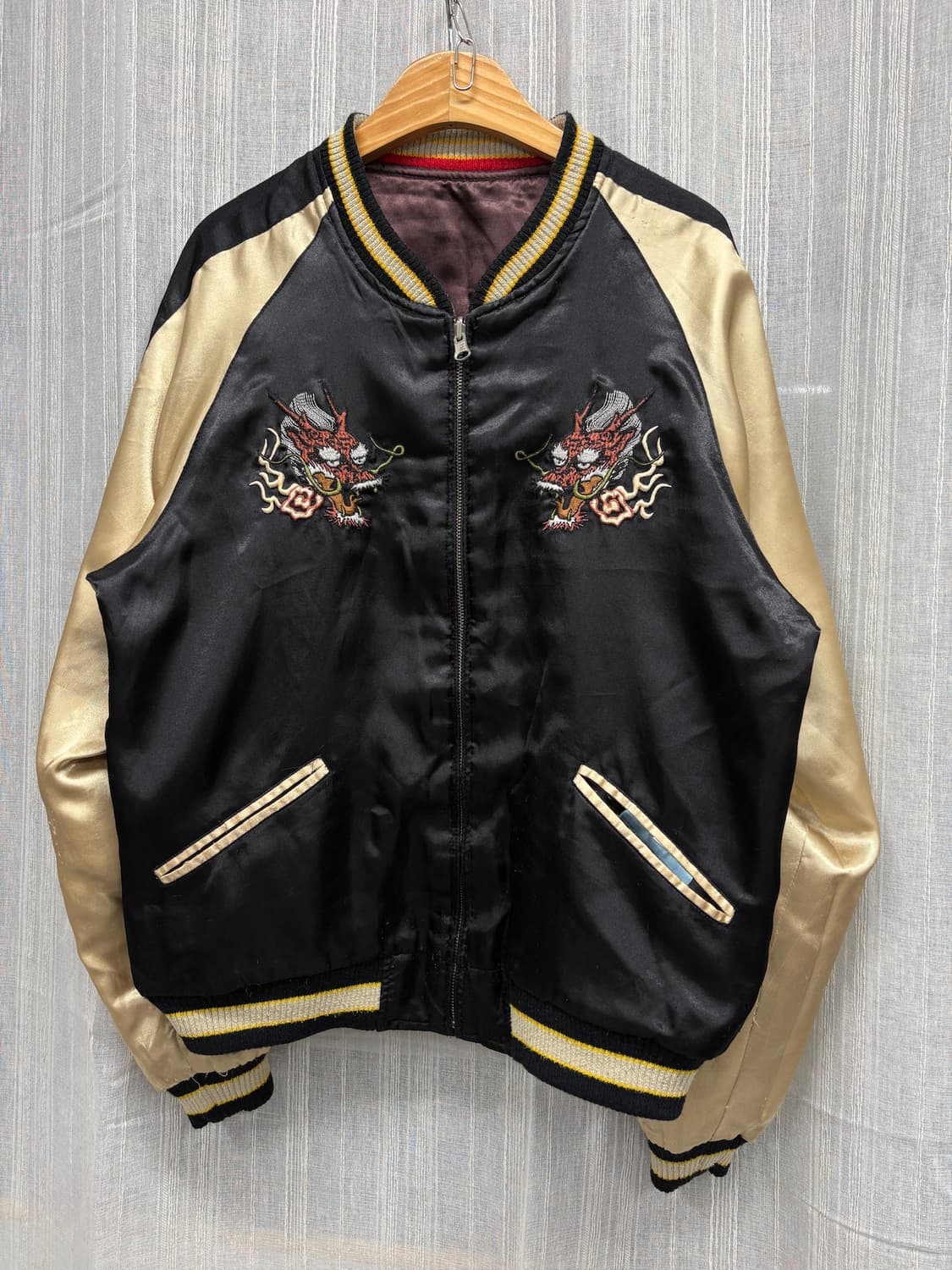 JPN 일본빈티지 오리엔탈 리버시블 자수 스카잔  Size:  35사이즈 상품이미지5