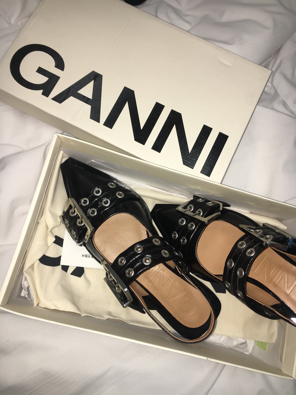 Ganni 가니 버클 발레리나 플랫 슈즈(사이즈교환도받음) 상품이미지1