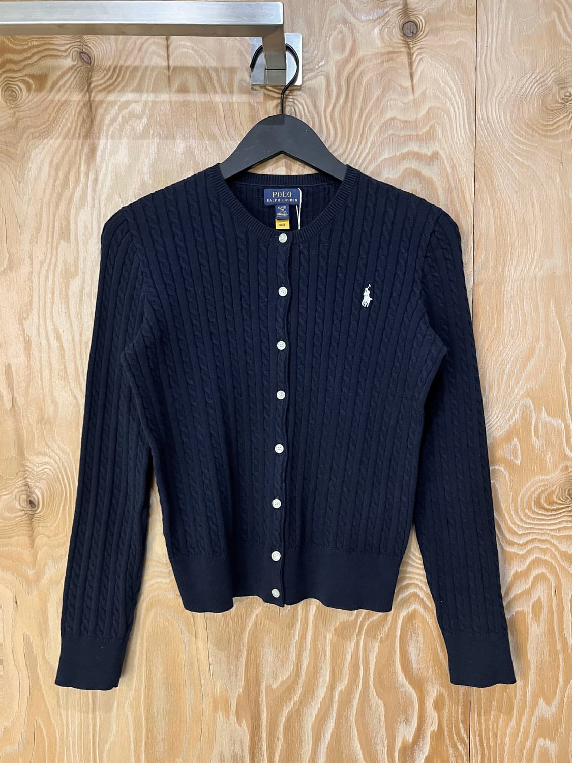 폴로 랄프 로렌 QR 라벨 케이블 가디건 상품이미지1