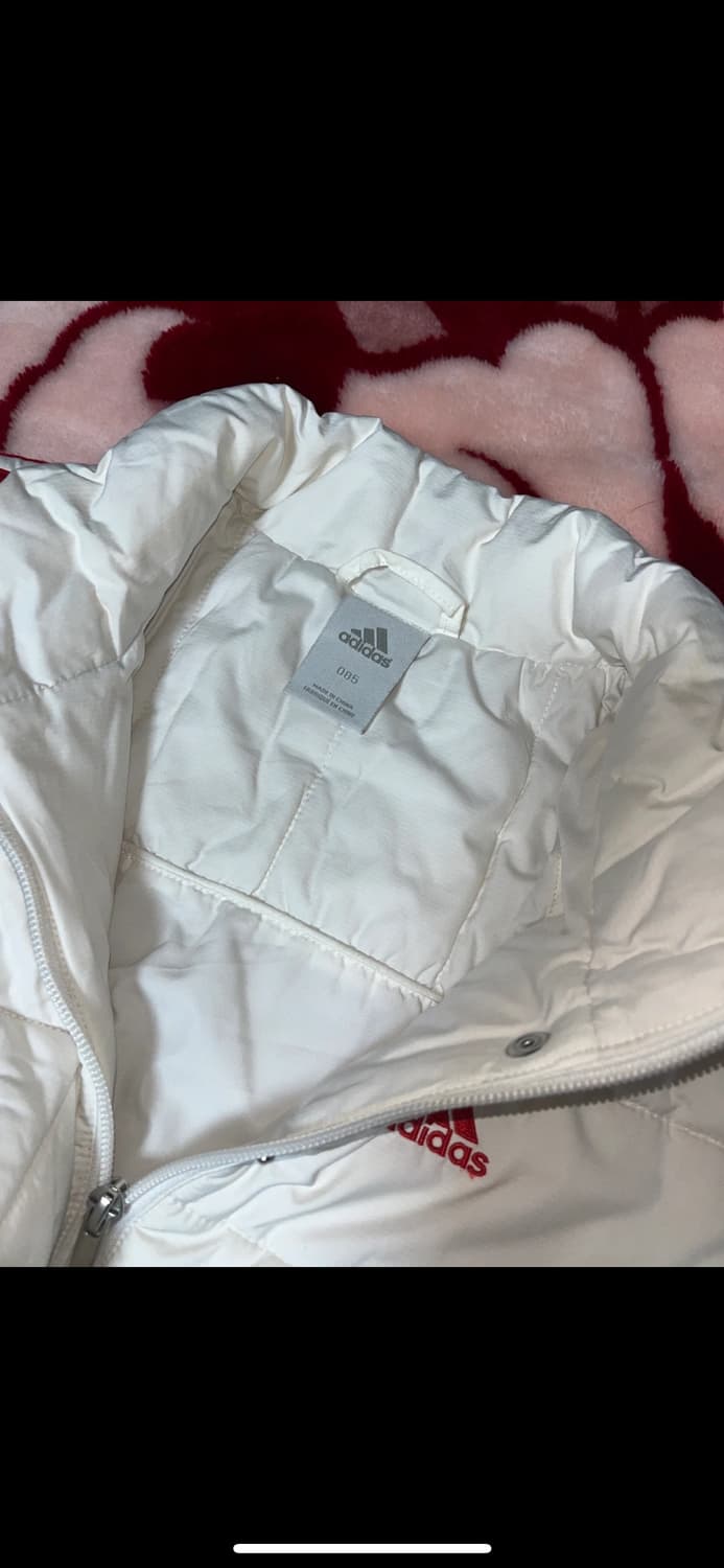 여성 아디다스 화이트 크롭 패딩 상품이미지3