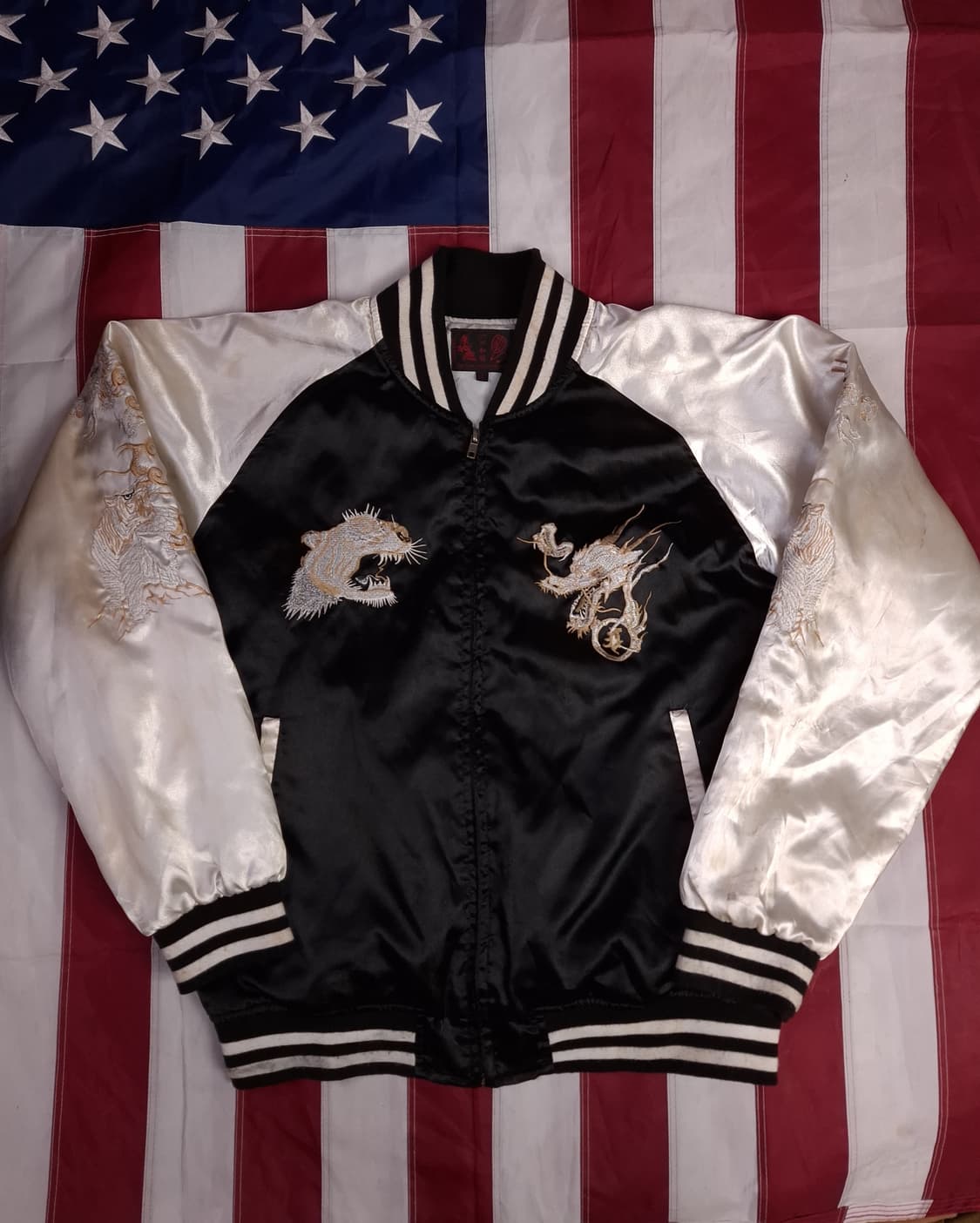 오리지날 일심여경 백호 드래곤 자수 스카잔 상품이미지5