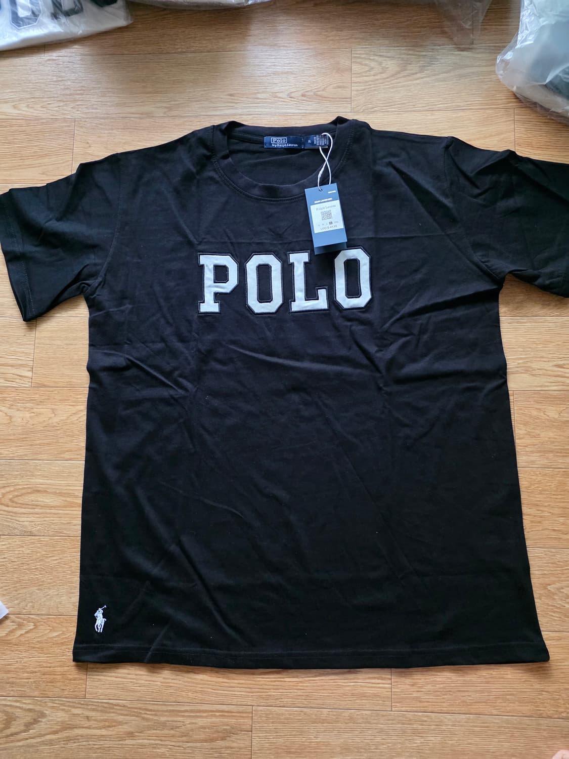 폴로 블랙 반팔 XL 상품이미지2