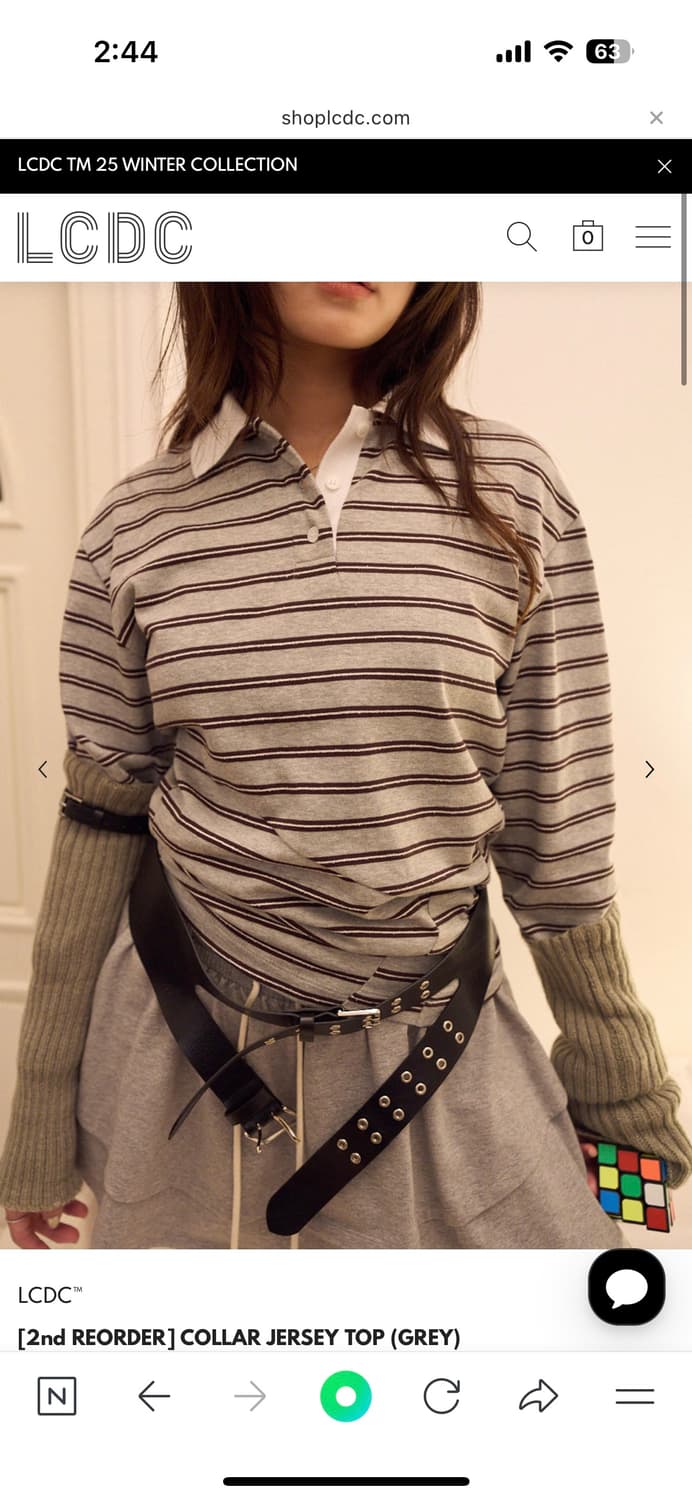 LCDC 엘씨디씨티엠 카라 져지탑 상품이미지2