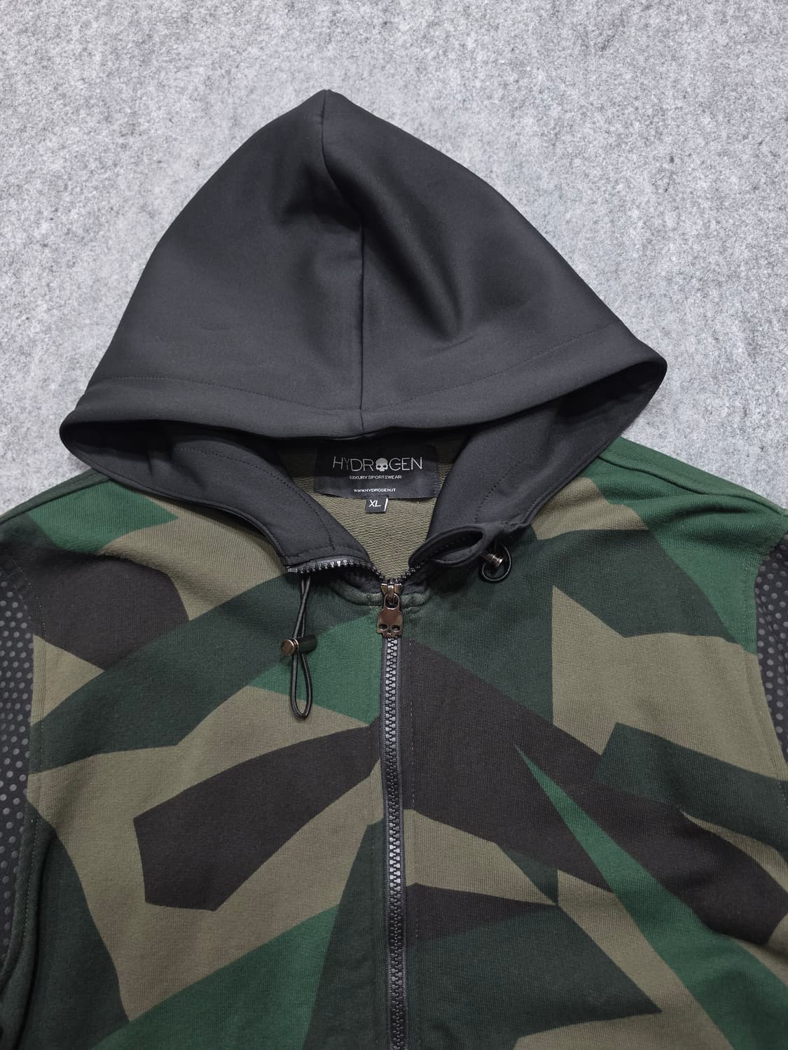 하이드로겐 카모플라쥬 카모 스컬지퍼 투웨이 후드집업 XL 상품이미지4