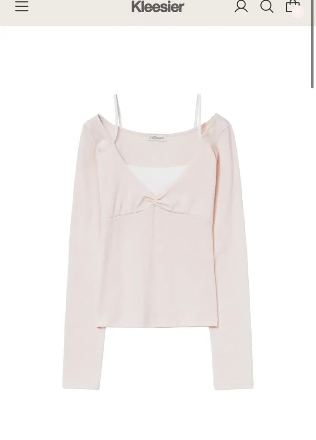 클리시어 세레나데 셔링 레이어드 탑 상품이미지1