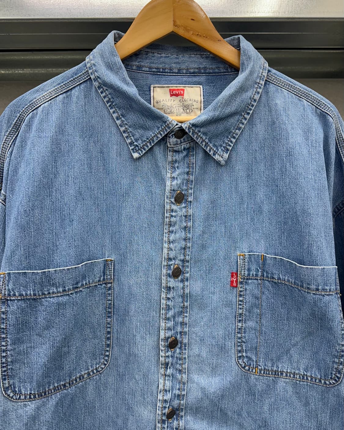 (3XL)90'S 리바이스 데님 셔츠-M2380 상품이미지2