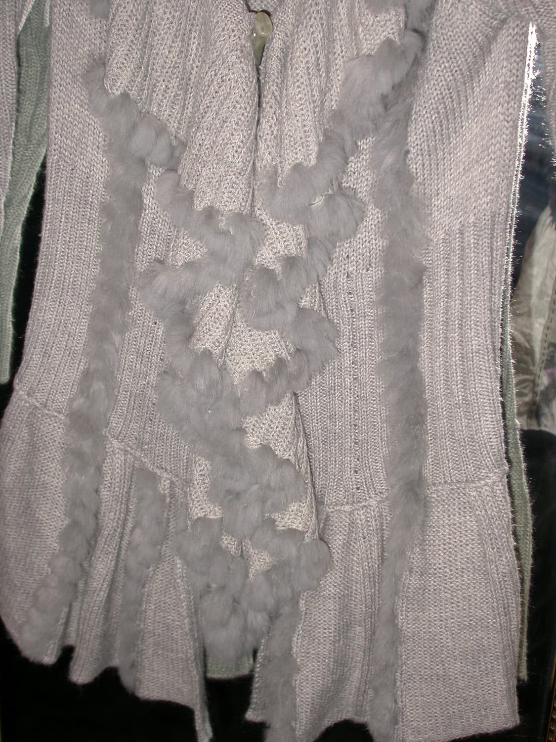Vintage Gray frill knit cardigan 상품이미지3