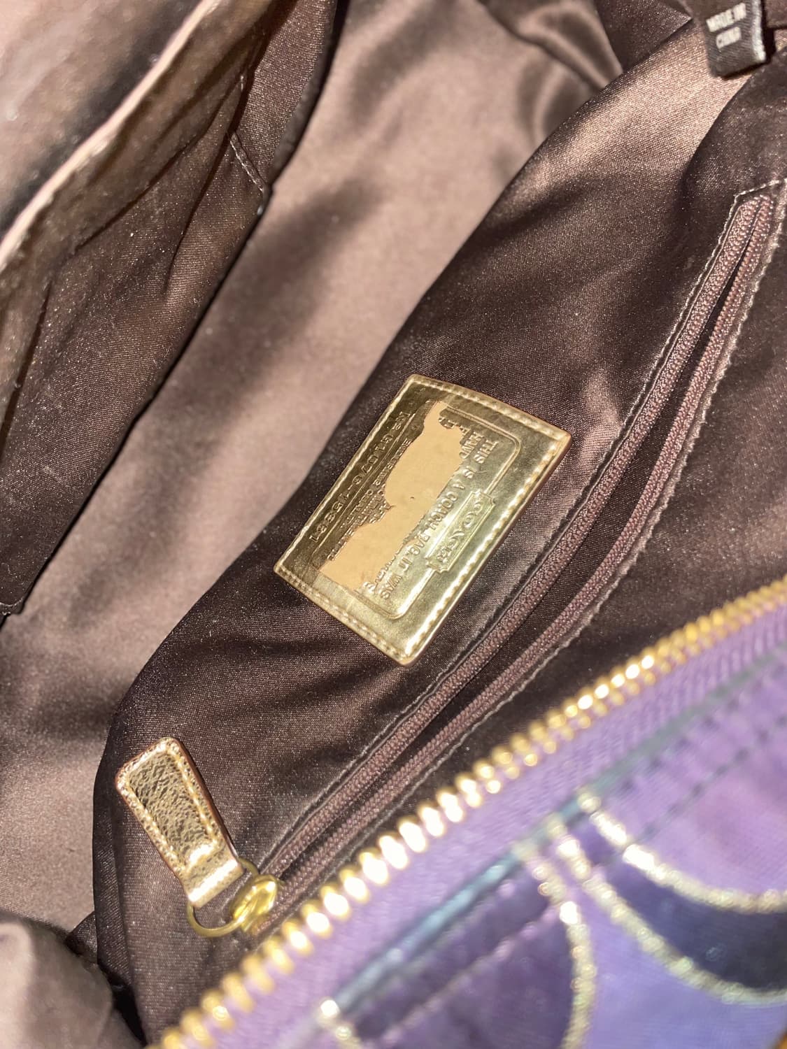 코치 골드 바이올렛 y2k 갸루백 상품이미지3