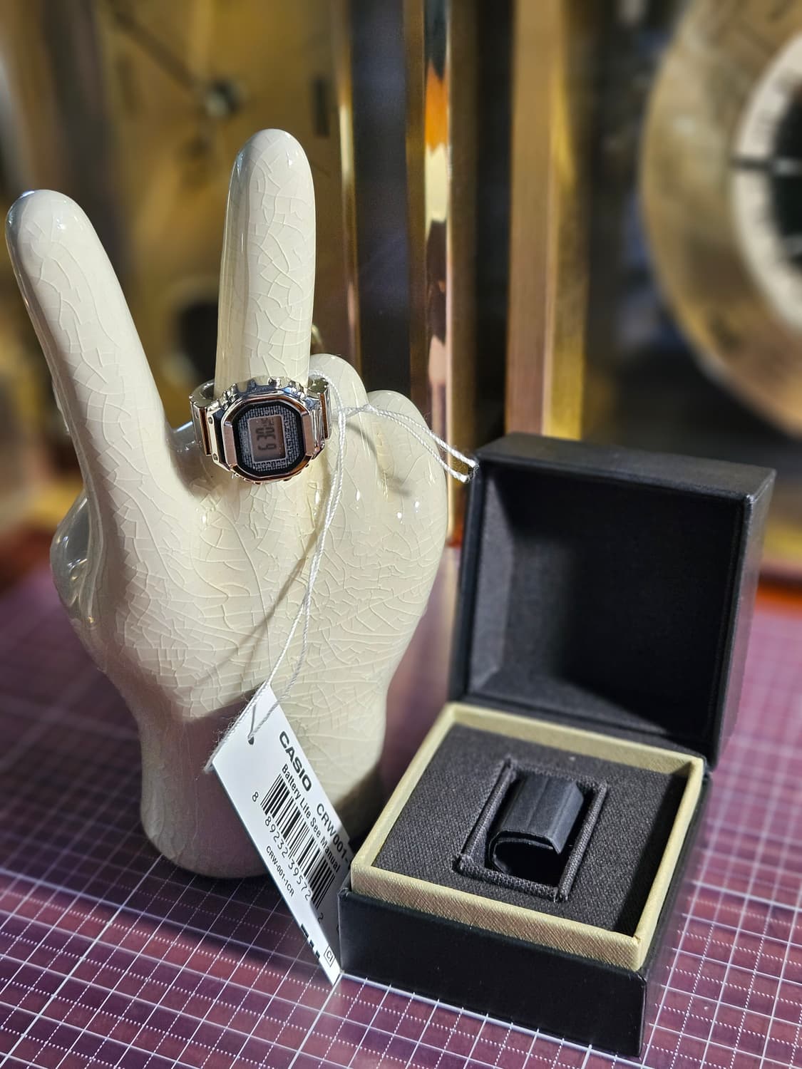 카시오 반지 시계CRWOO1-1 거의 미사용 풀 구성품 상품이미지4