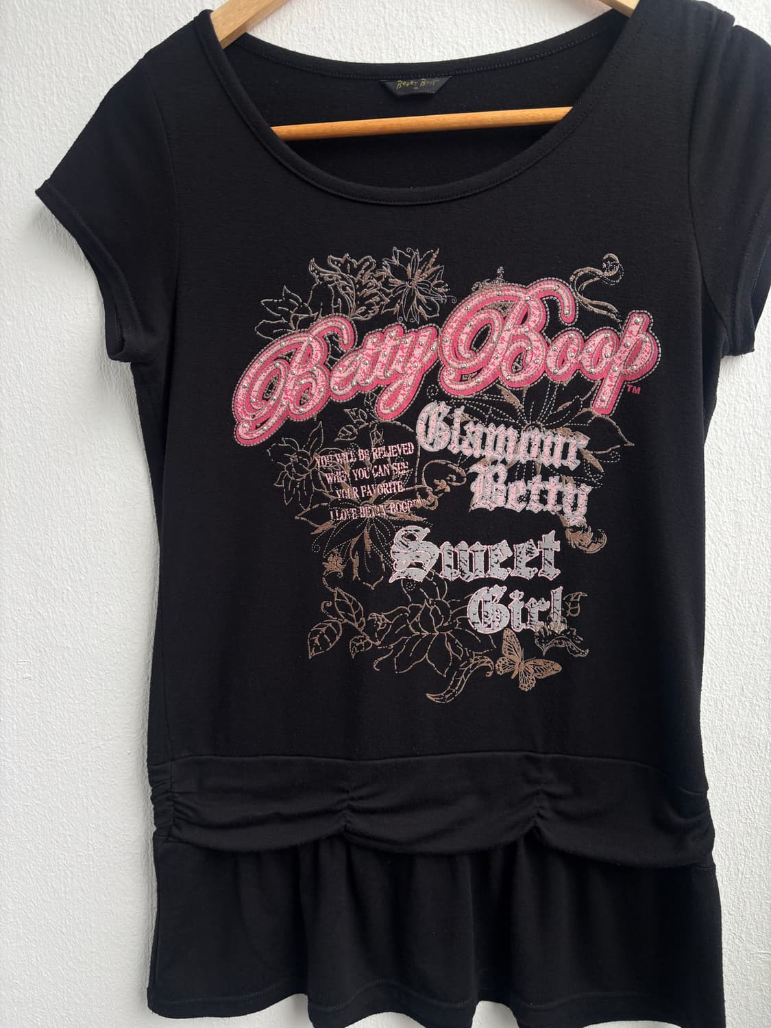 Betty boop Graphic Peplum Top 상품이미지6