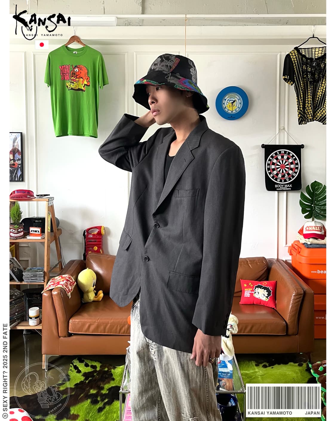 KANSAI YAMAMOTO Classic Wool Blazer Jk 상품이미지1