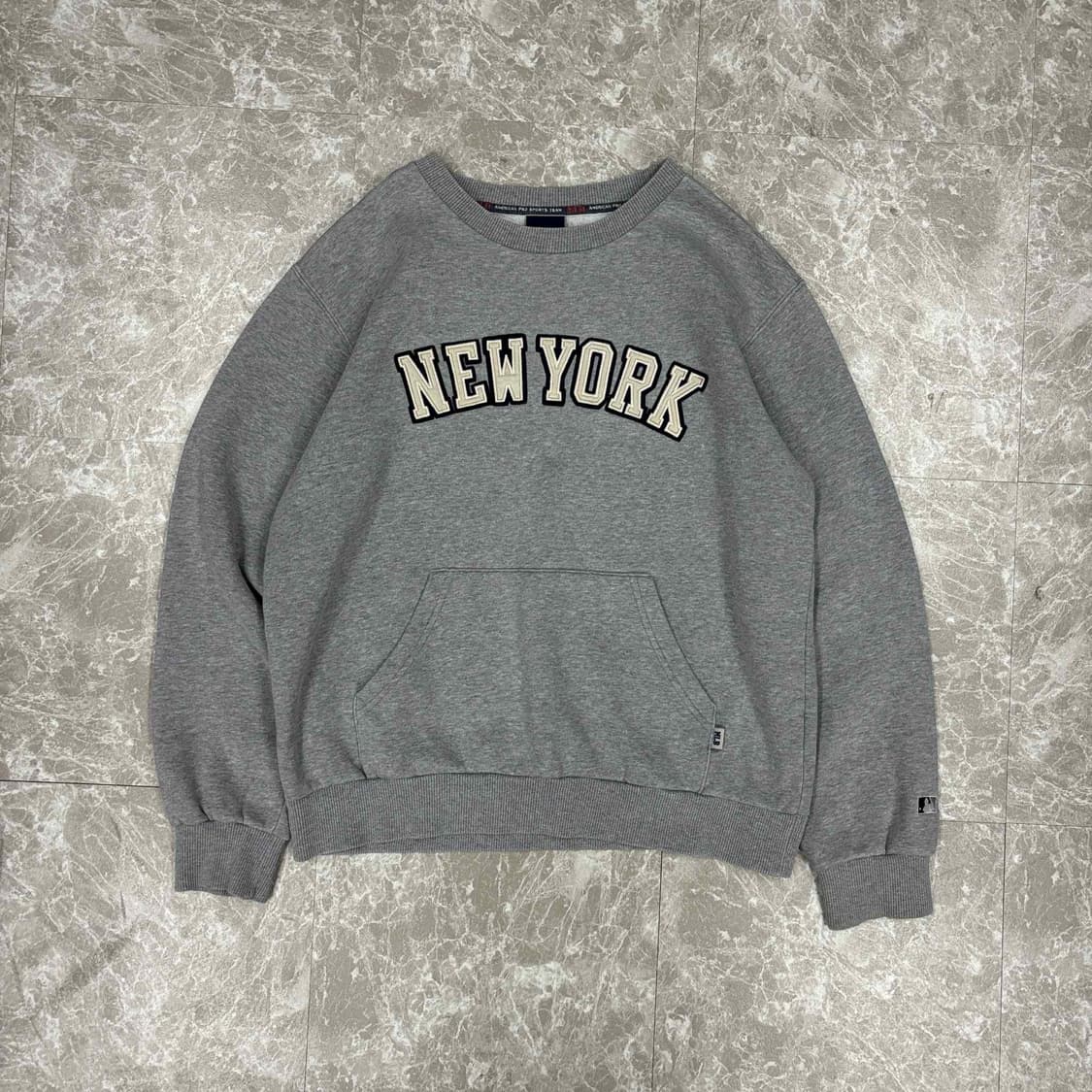 MLB 엠엘비 뉴욕 아치로고 그레이 스웨트셔츠 맨투맨 상품이미지2