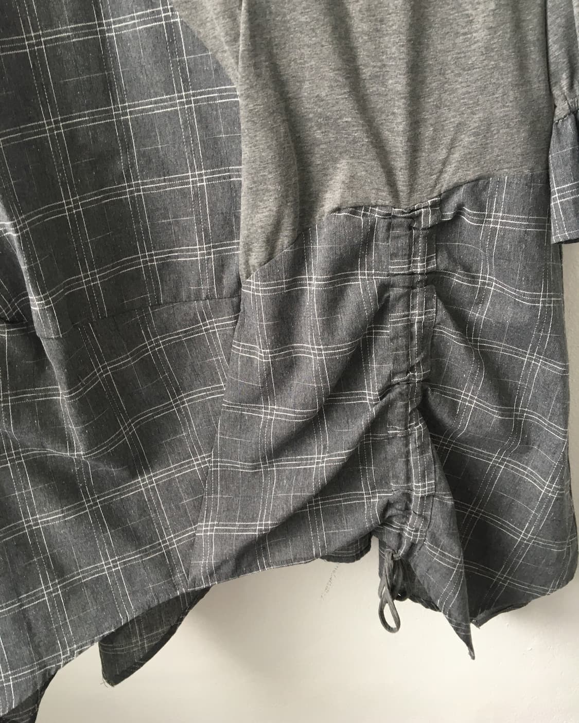 Check pattern layered shirring point one 상품이미지5