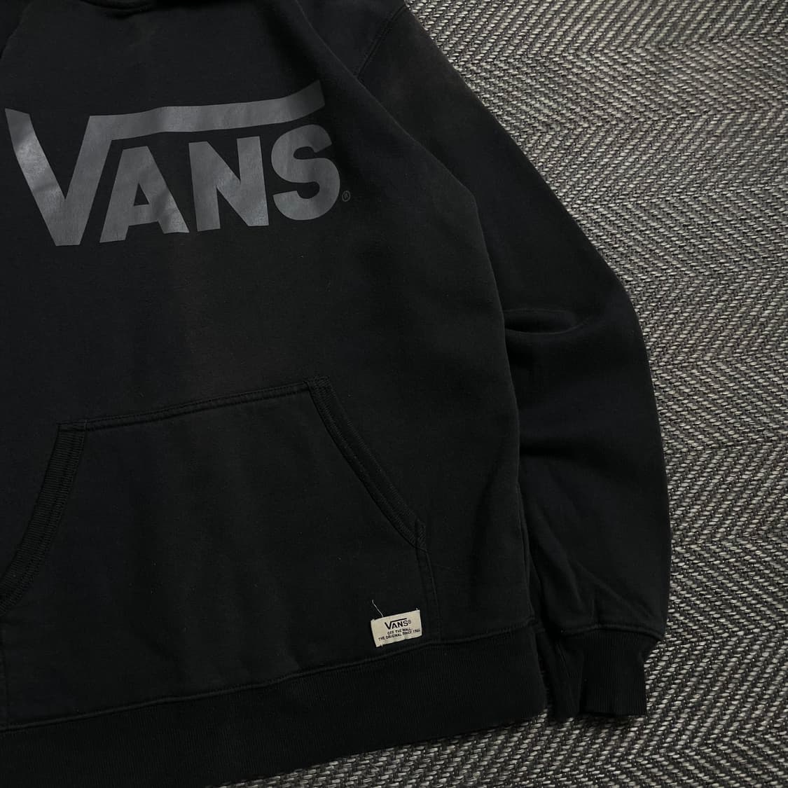반스 빅로고 박시핏 후드 티셔츠 블랙o 4708 상품이미지3