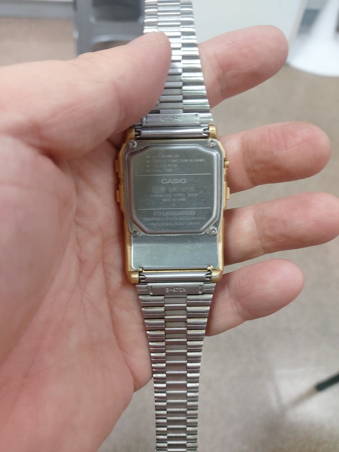 카시오 데이터뱅크 금장 시계 상품이미지3