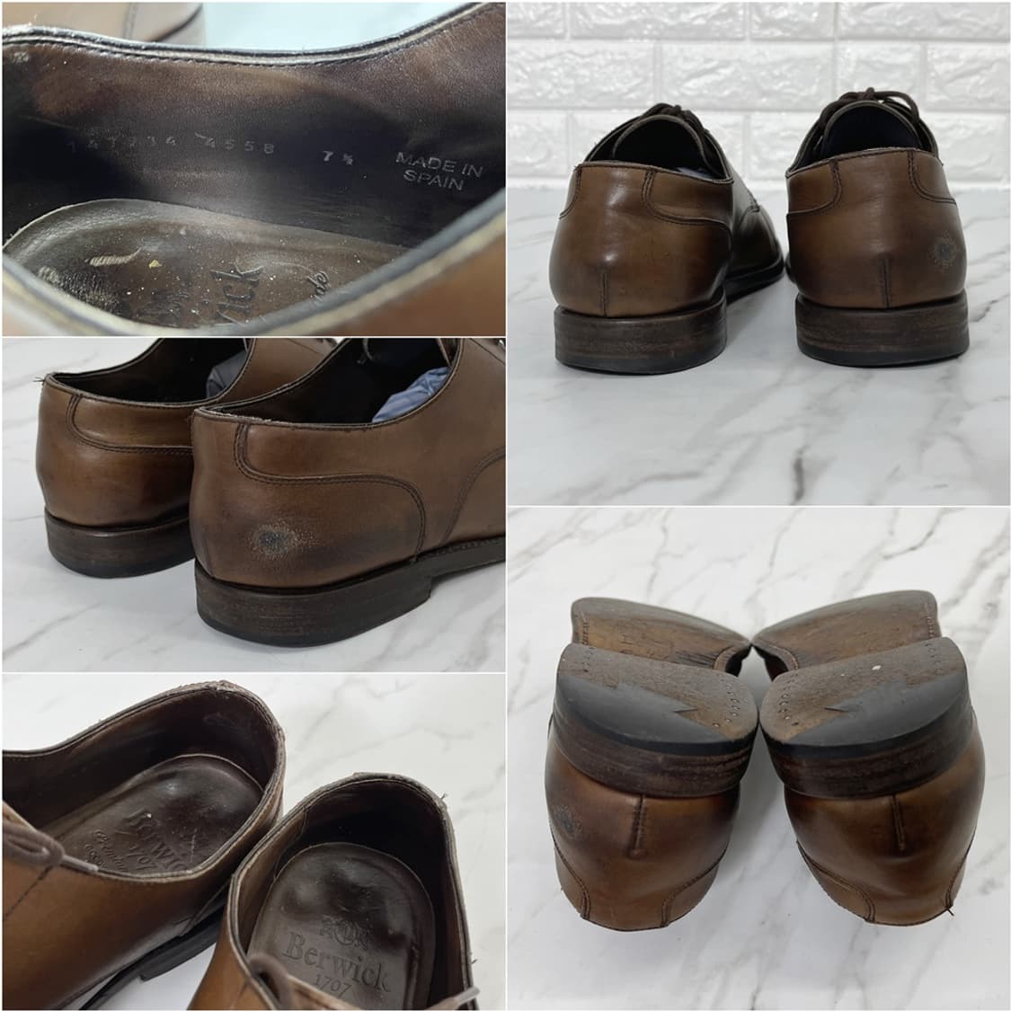 버윅 4558 블랙 U팁 더비슈즈 265 상품이미지6