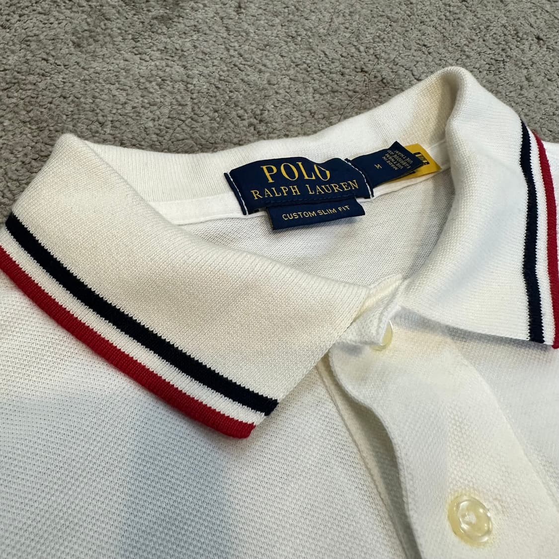 폴로 베어 스트라이프 트리밍 폴로 PK 셔츠M 상품이미지3