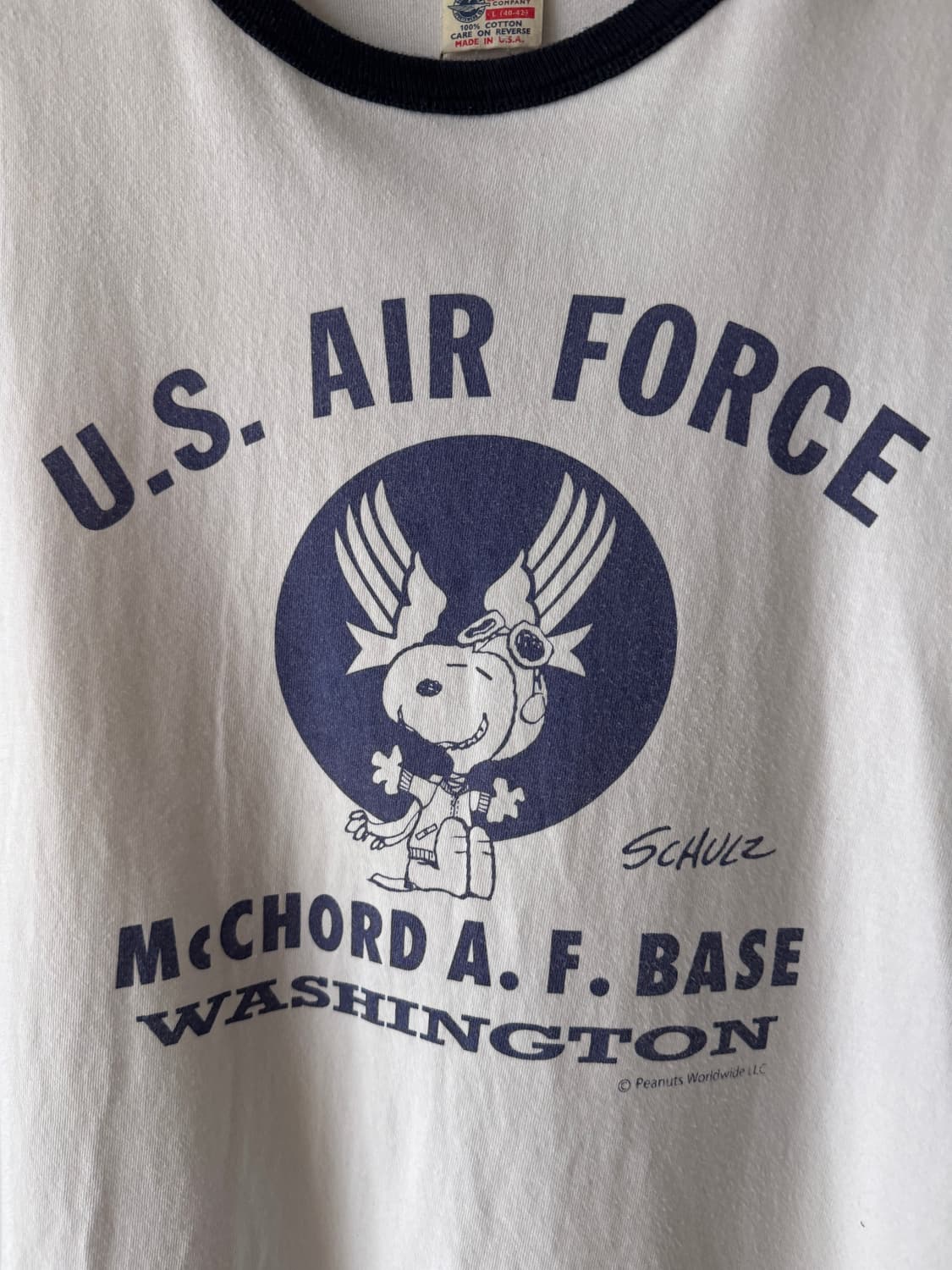 [L]버즈릭슨x스누피 U.S AIR FORCE 링거 티셔츠 상품이미지4