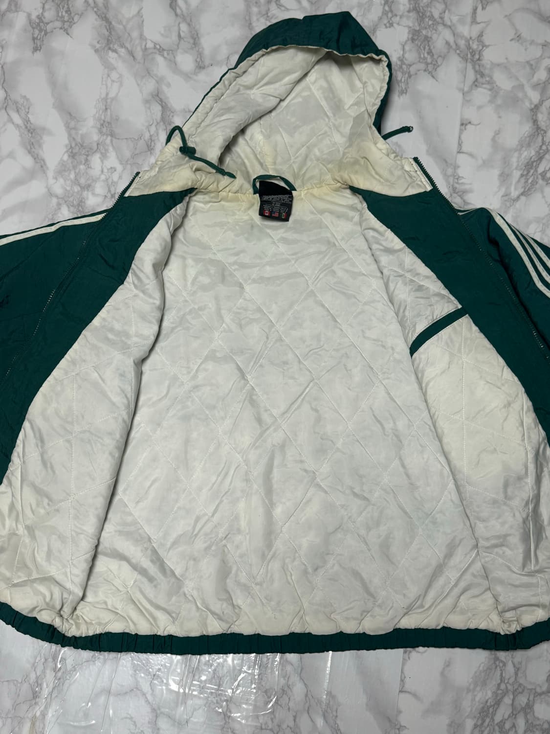 아디다스 심선 빅로고 딥그린 바람막이 점퍼 자켓 올드스쿨 상품이미지6