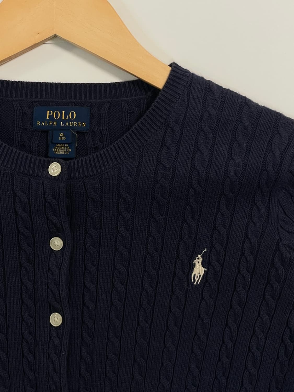 폴로 꽈배기 니트 가디건
 상품이미지6