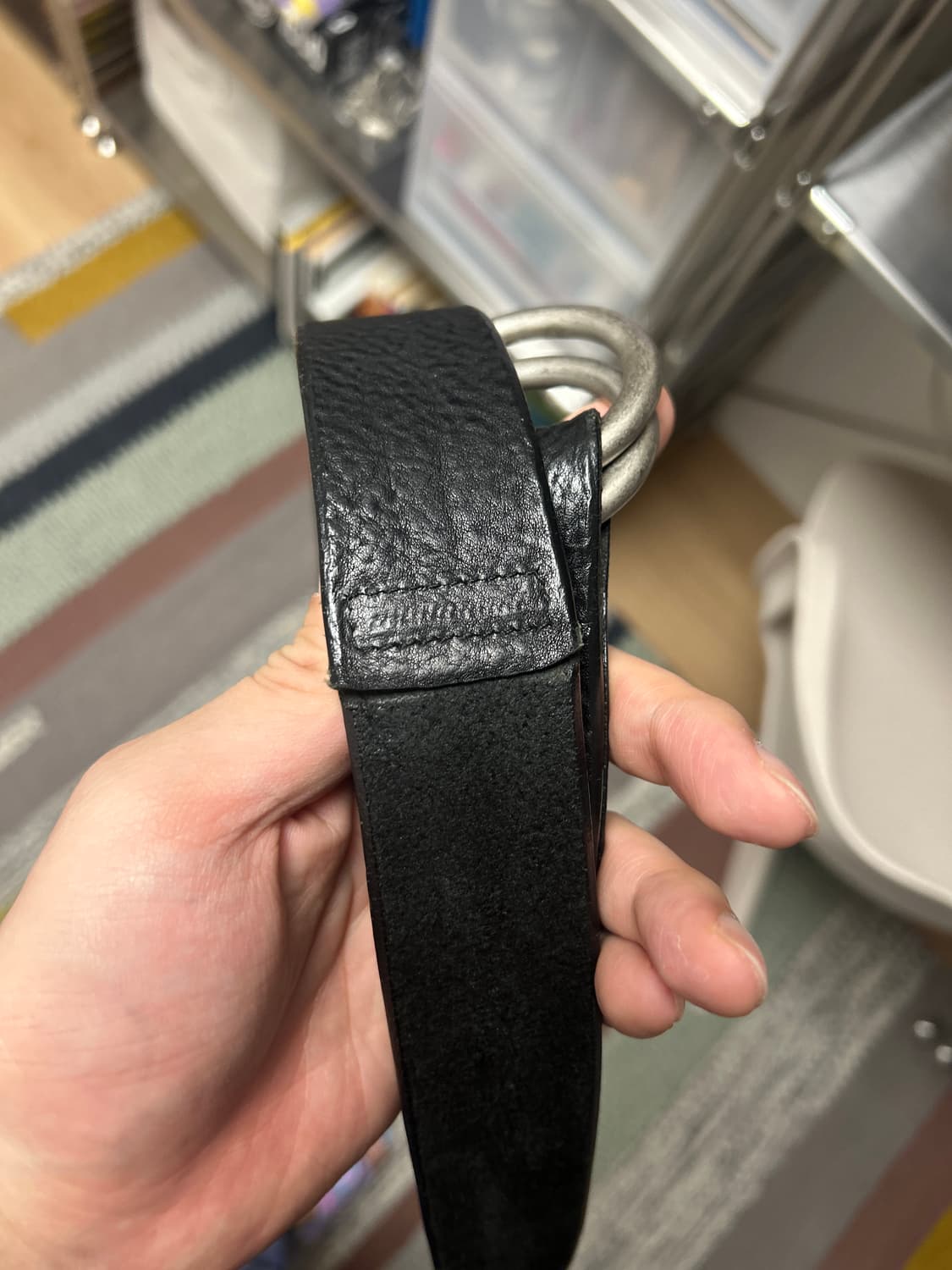 VISVIM 더블링 레더 블랙 벨트 36 상품이미지6