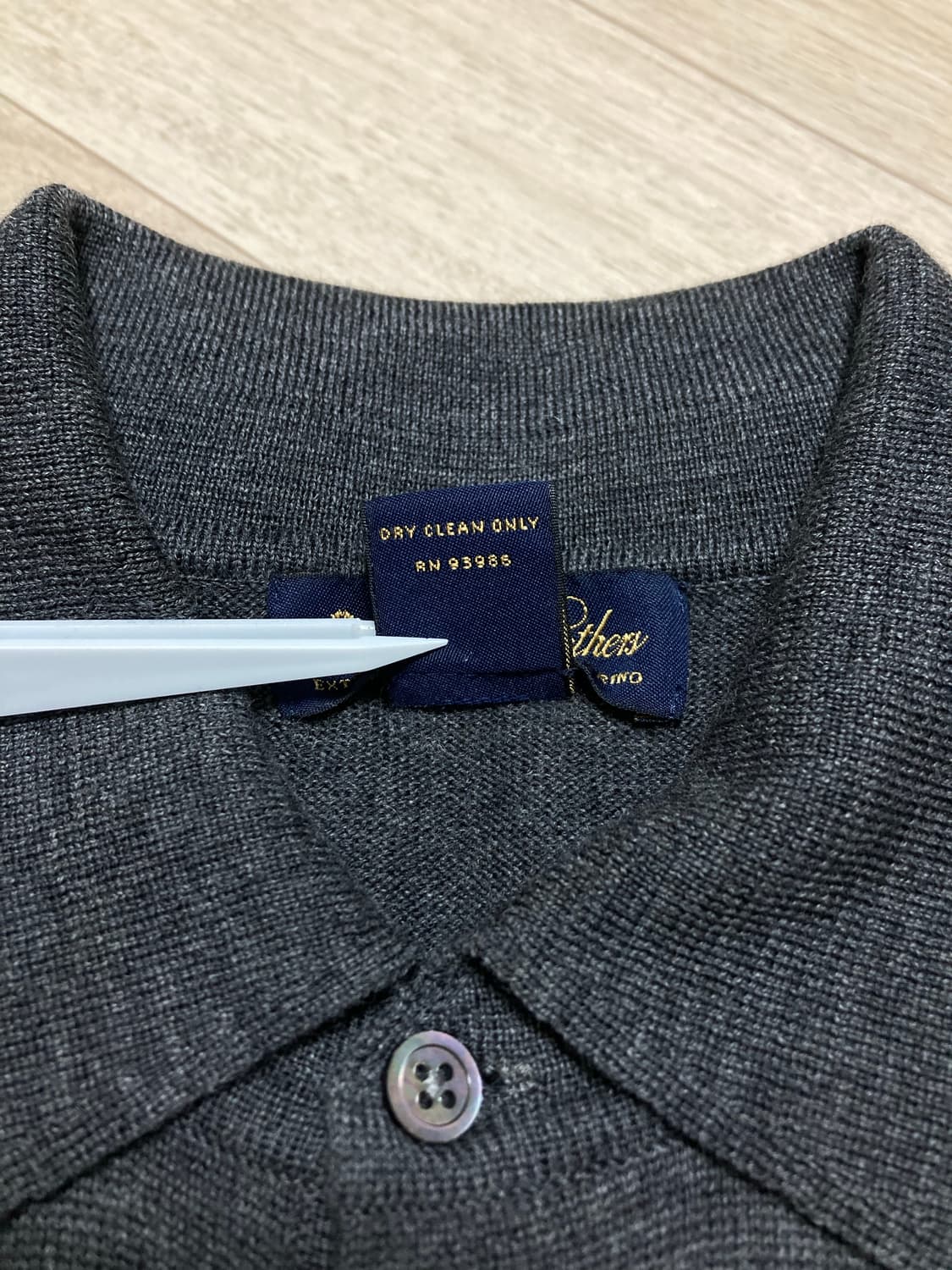 브룩스브라더스 울 카라 니트 L(105) 판매 상품이미지5