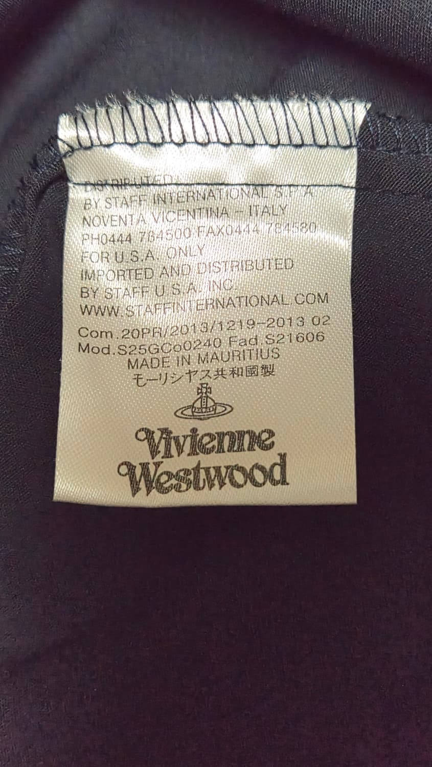 [스탭인터내셔널 정품] 비비안 웨스트우드 레드라벨 셔츠 원피스 블랙 S 상품이미지6