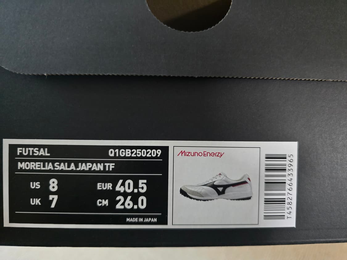 미즈노 모렐리아 살라 재팬 TF 흰검 260 상품이미지2