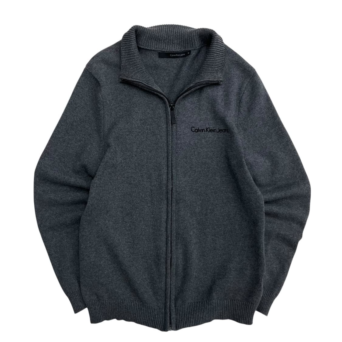캘빈클라인 로고 차콜 니트집업 M 상품이미지2