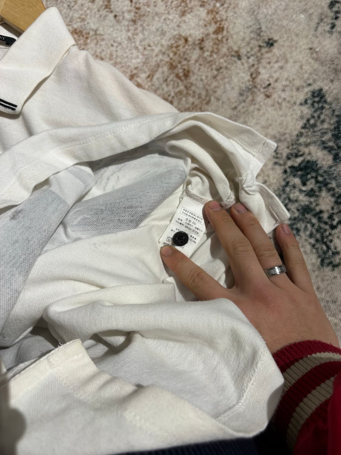 CP컴퍼니 스몰로고 커스텀 카라 반팔 티셔츠 상품이미지3