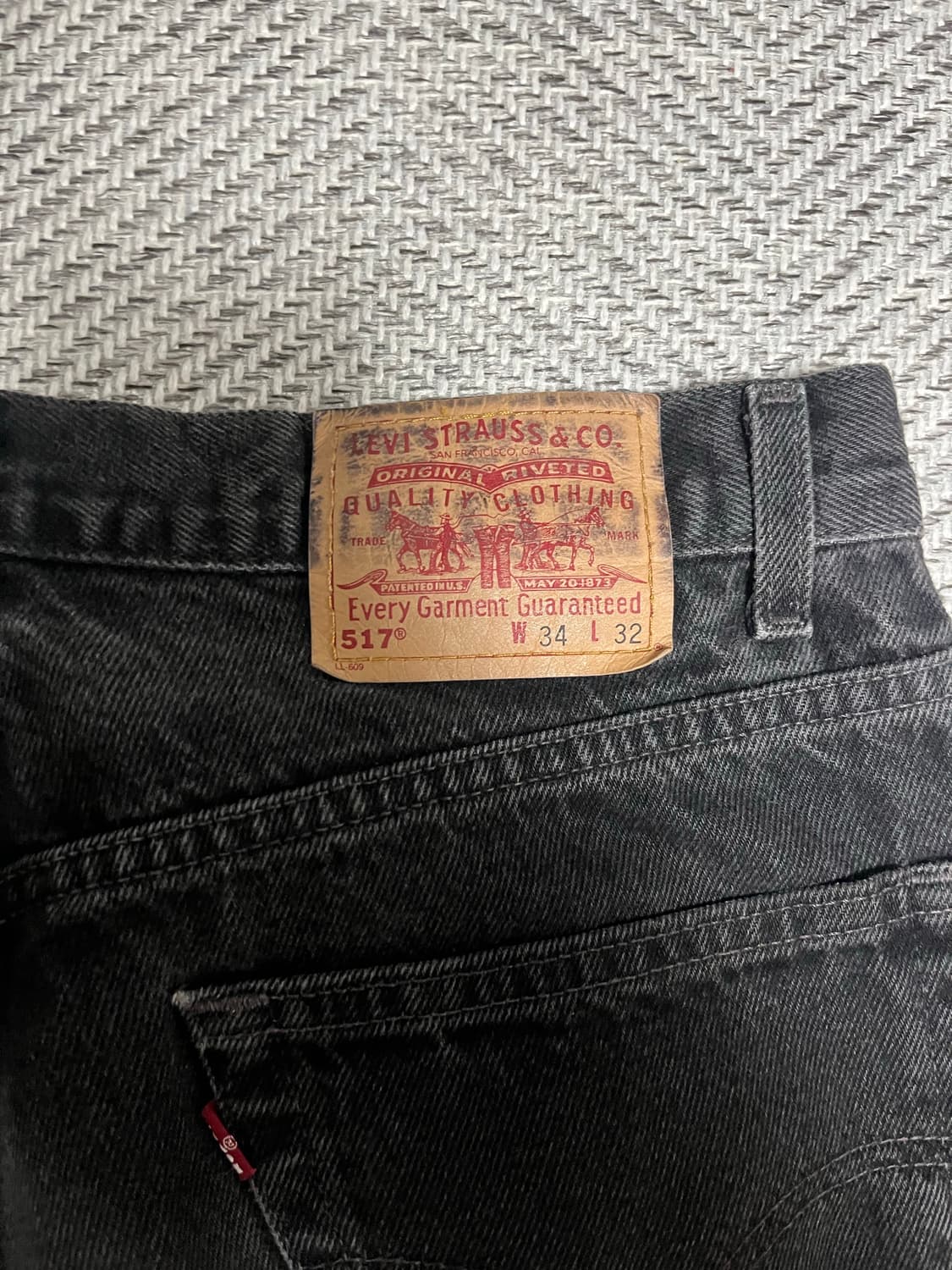 00s 리바이스 517 블랙(90년대 사양) 34x32 상품이미지5
