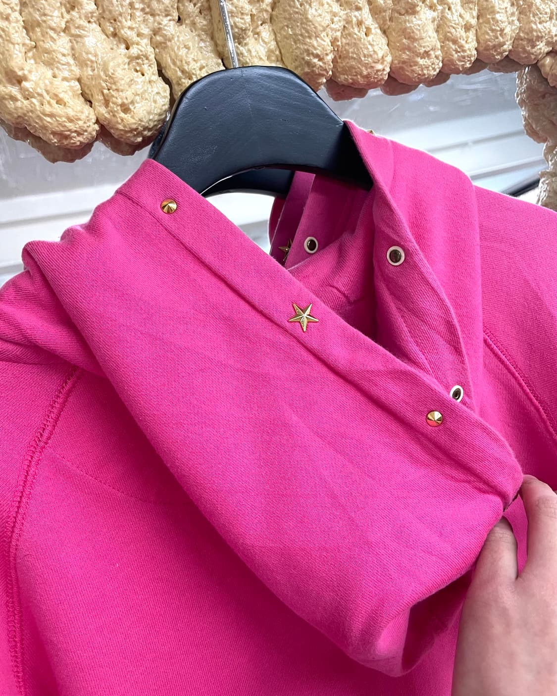 Skeleton Star Stud Pink Hoodie Zip-Up  상품이미지9