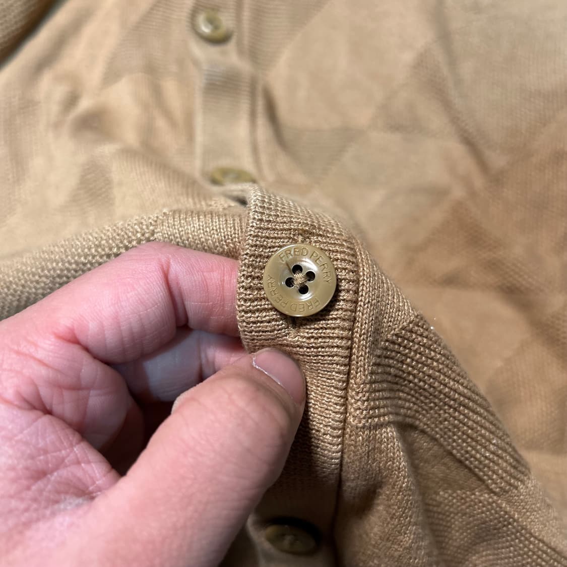 [M] 프레드페리 다이아몬드 패턴 가디건 상품이미지6