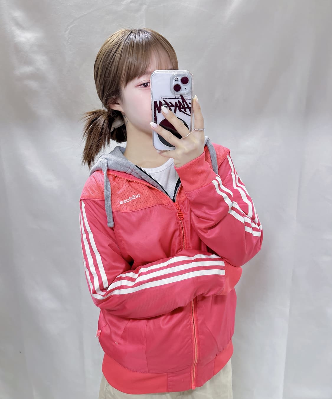 아디다스 베이핑크 삼선 바람막이  상품이미지3