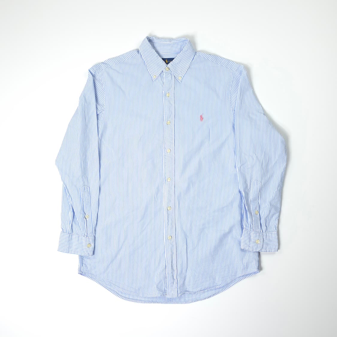 폴로 랄프로렌 클래식핏 코튼 스트라이프 셔츠 스카이블루 (M) 상품이미지1