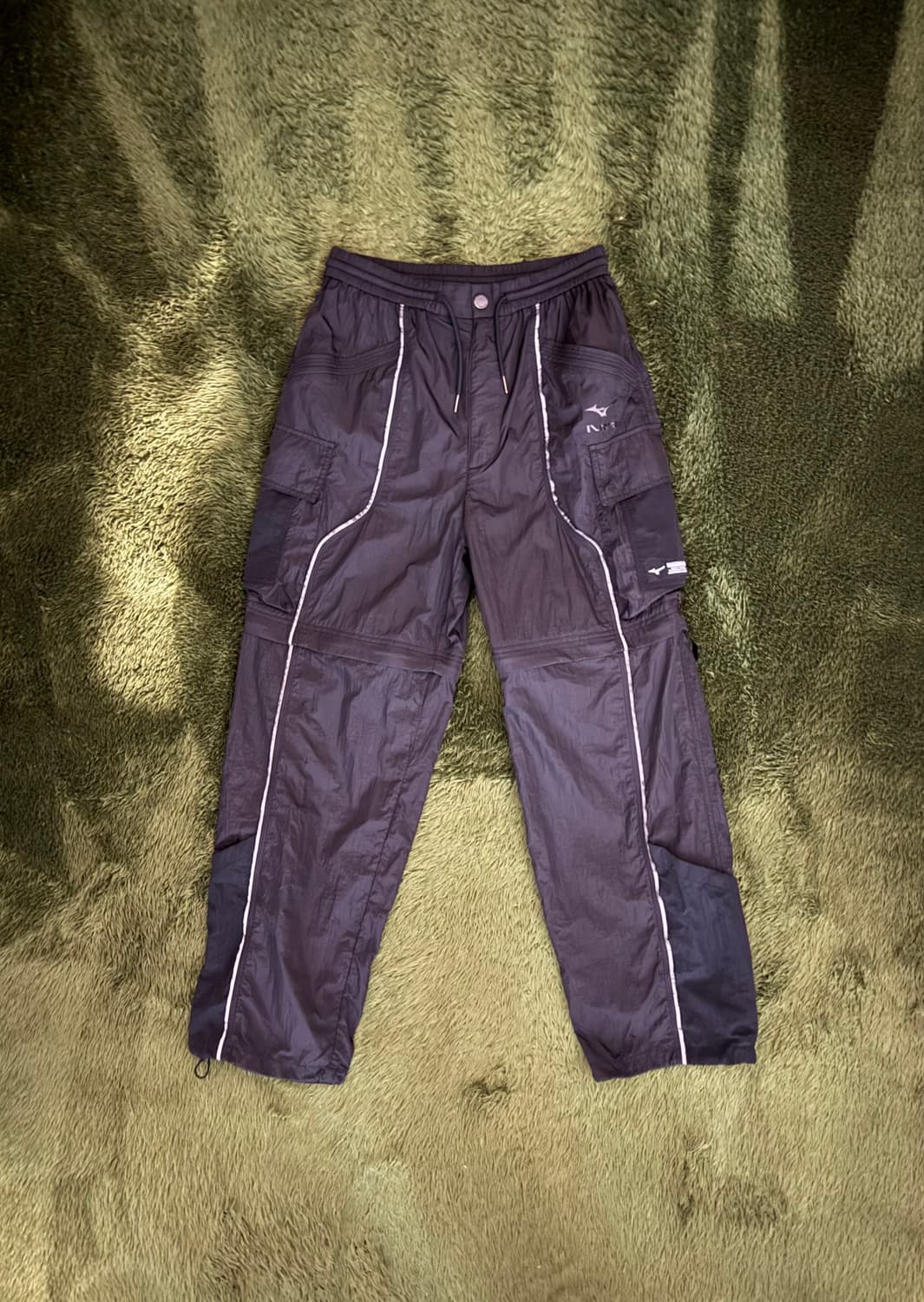 [S] 미즈노 X 일꼬르소 디테처블 라이트웨이트 카고 팬츠 블랙 상품이미지1