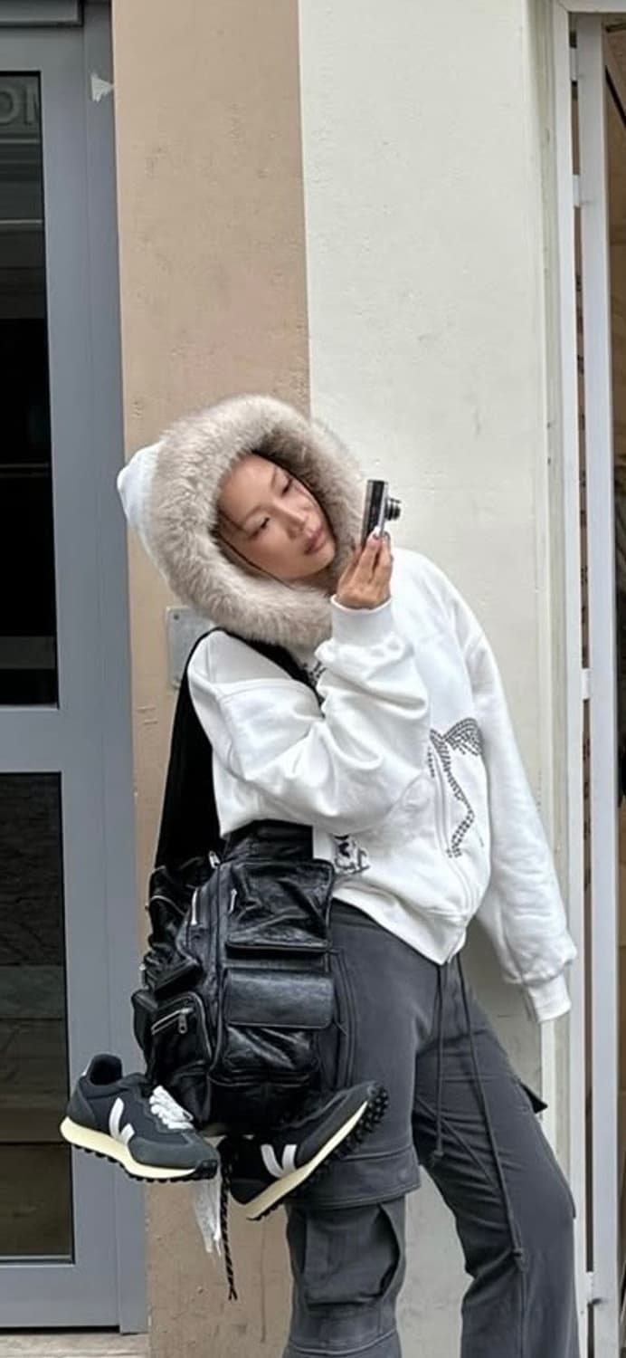 604service STUDDED FAUX FUR HOODIE 후드집업 상품이미지2