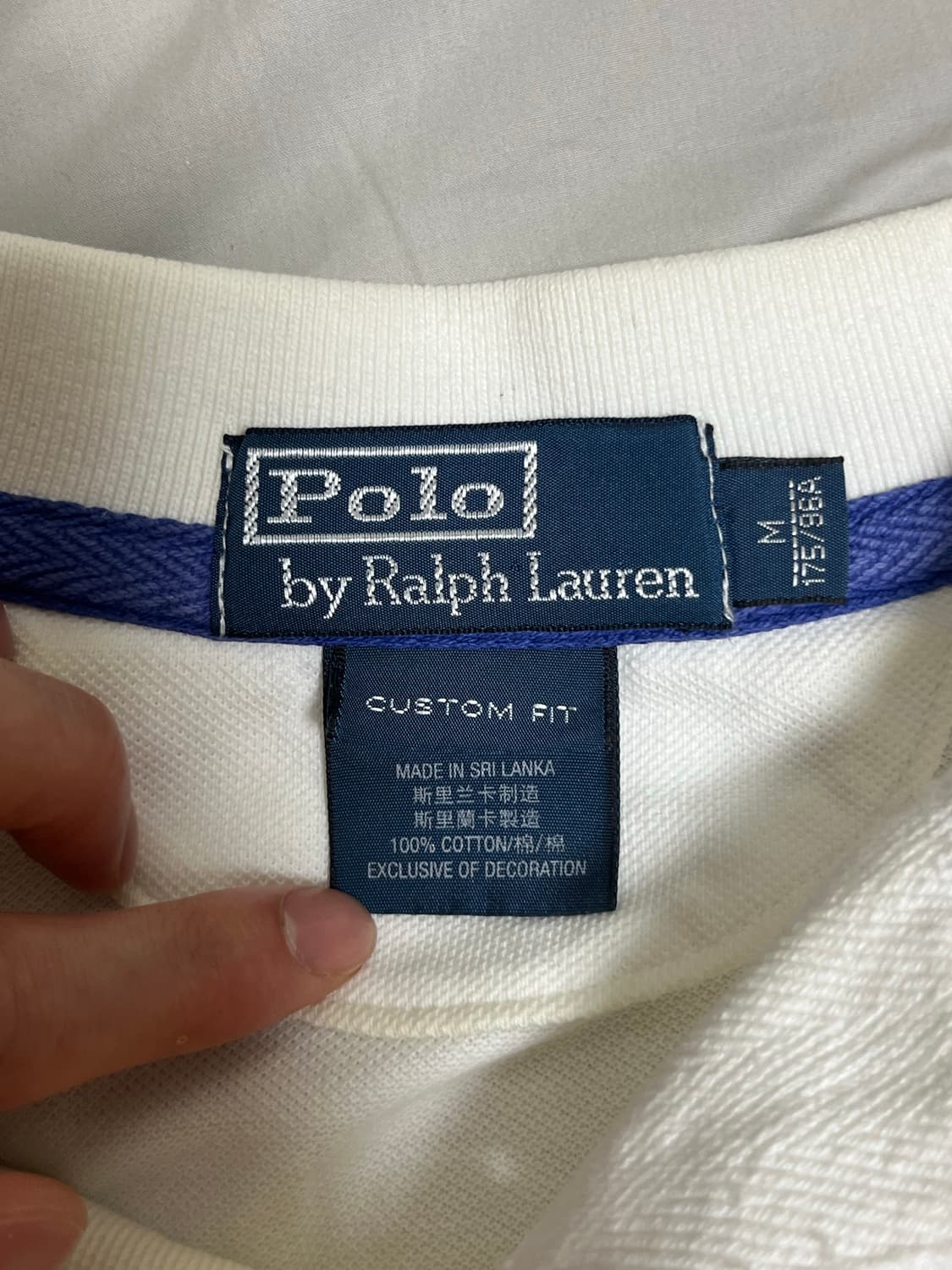 폴로 랄프로렌 빅포니 커스텀핏 화이트 폴로티 M 상품이미지3