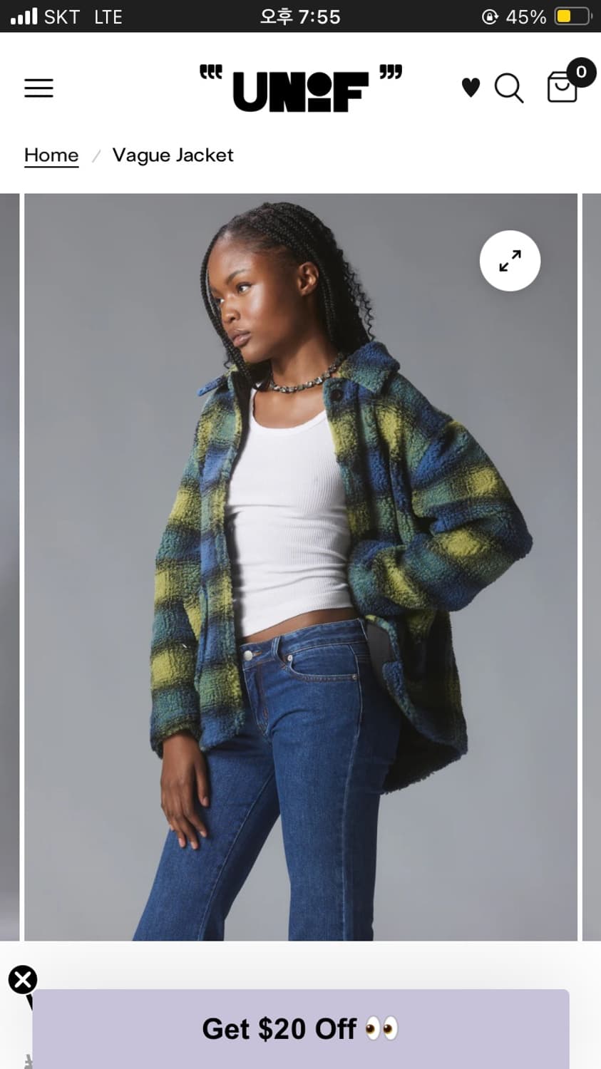 Unif vague jacket 판매합니다 상품이미지2