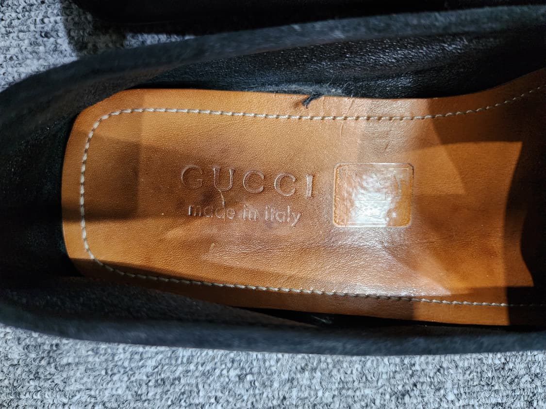 구찌 웹 스트라이프 스웨이드 드라이빙 슈즈 로퍼 UK 7 상품이미지8