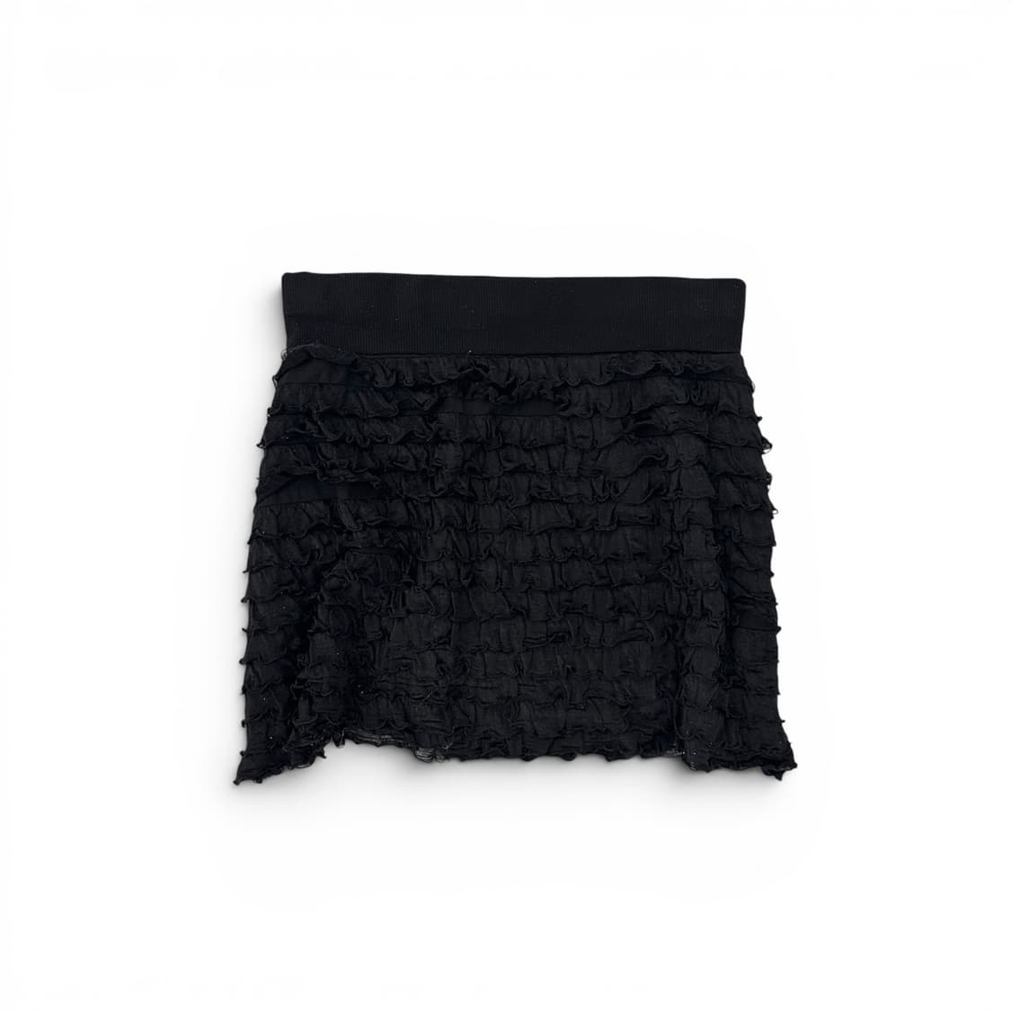 Black Frill Layering Mini Skirt 상품이미지1