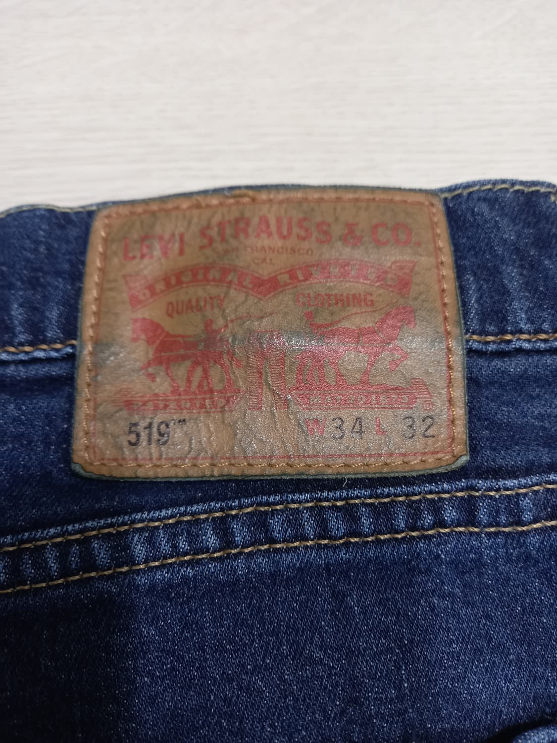 34 리바이스519 스판스키니 진청 34-588 상품이미지5