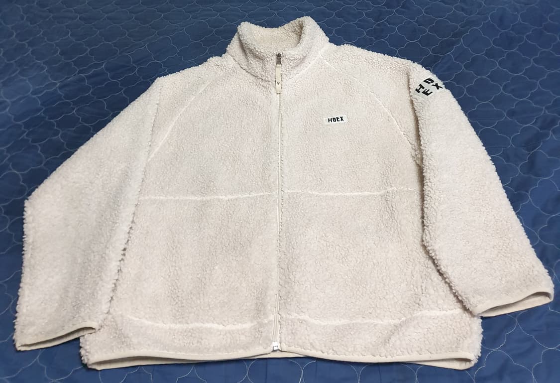 HDEX 어깨와펜 쉐르파 덤블 플리스 집업자켓 아이보리 (L) 상품이미지1