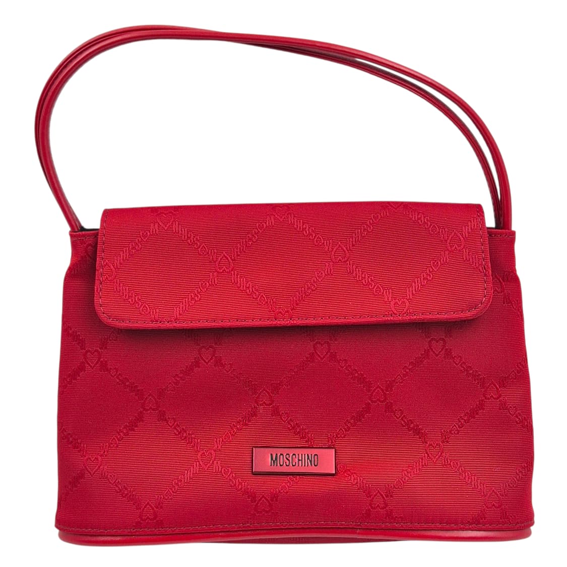 00s 러브 모스키노 나일론 레더 하트 핸드백 상품이미지1