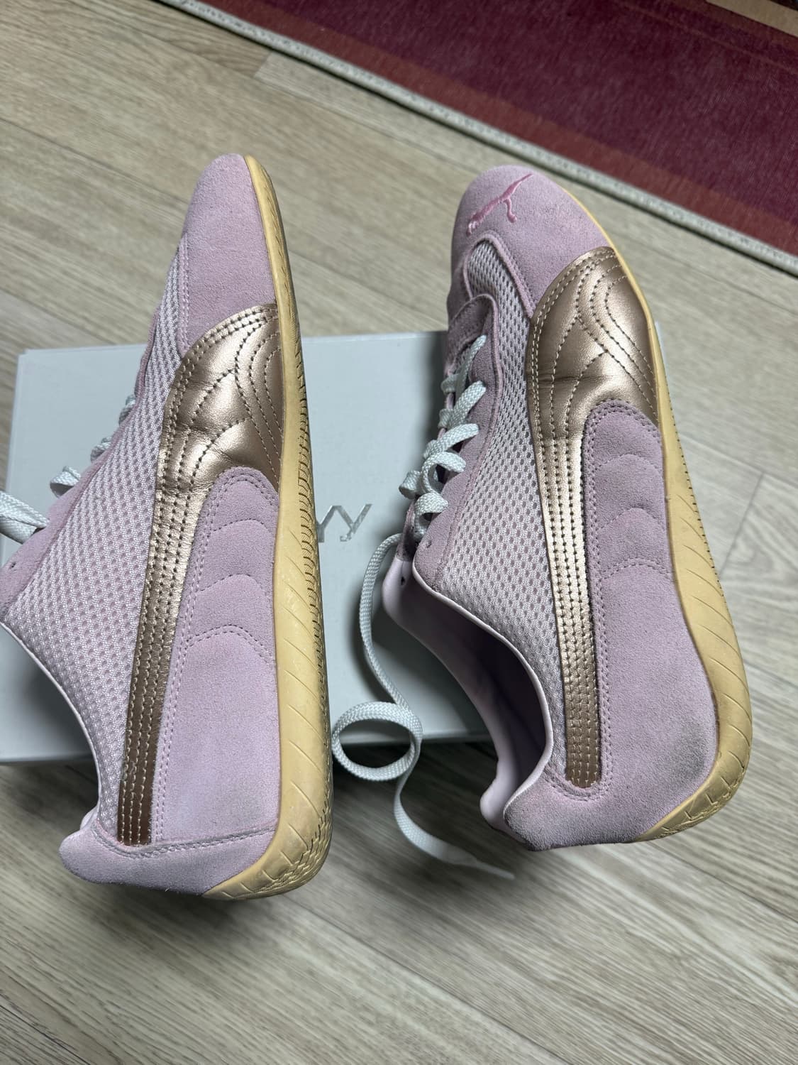 푸마 x 오픈yy 콜라보 스피드캣 핑크 275사이즈 판매 상품이미지3