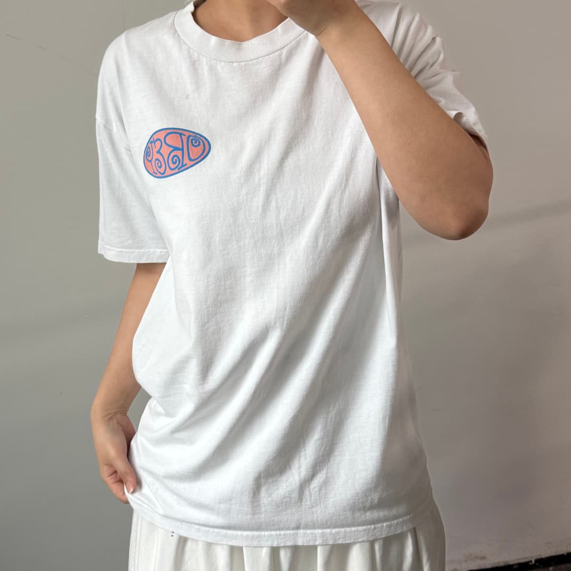 [L] 오베이 화이트 반팔티 상품이미지2