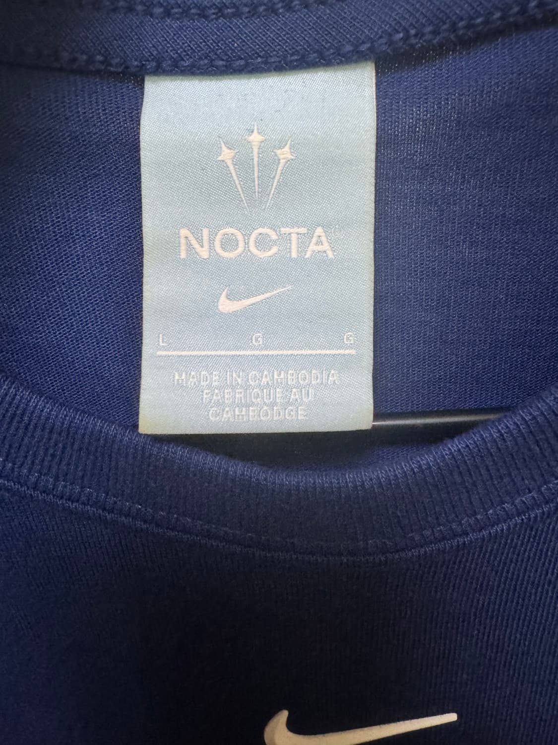 [L] 나이키 드레이크 녹타 카디널 스탁 티셔츠 네이비 상품이미지3