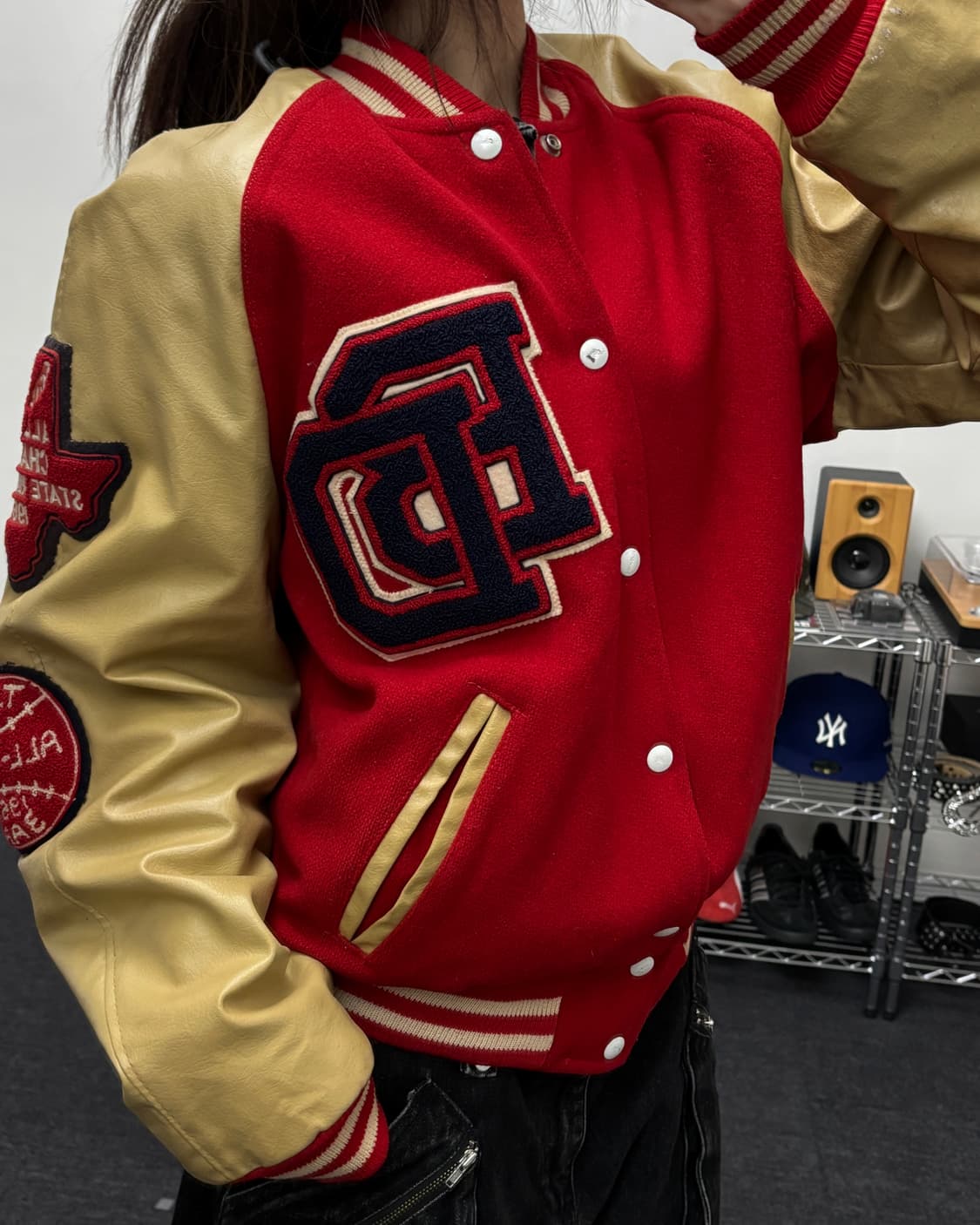 USA 올드 빈티지 레더 바시티 자켓 상품이미지2