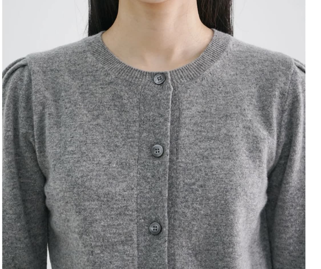 유노이아 베이직 퍼프 가디건 상품이미지3