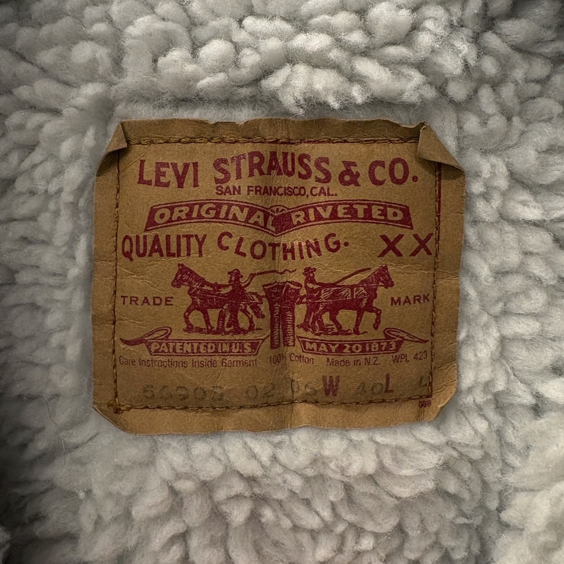 80s 리바이스 클래식 쉐르파 빈티지핏 데님 트러커 자켓 N288 상품이미지7